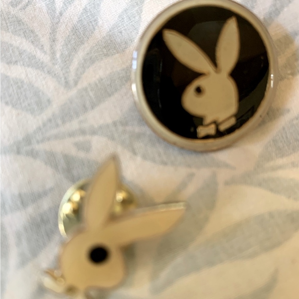 Playboy vintage lapel pins set of 2